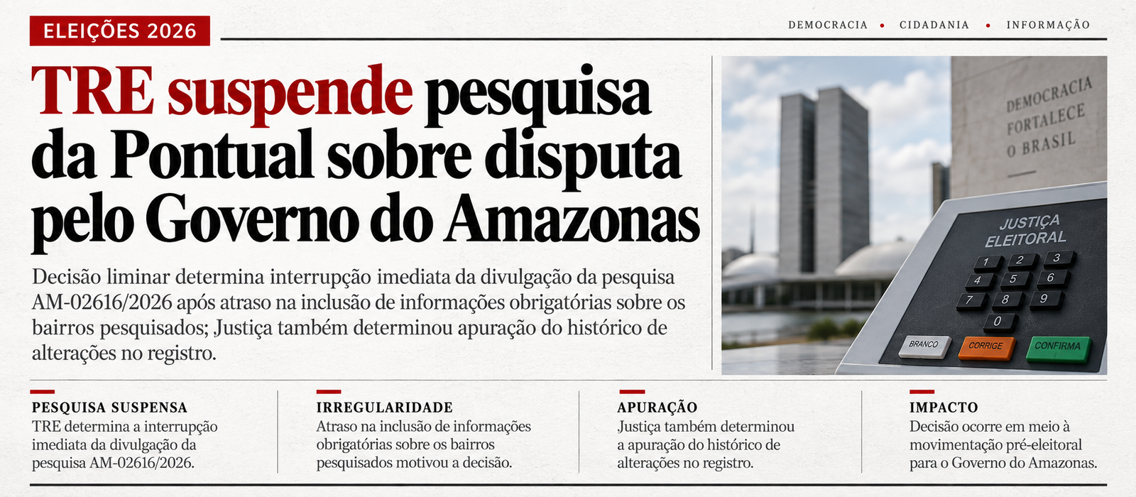 TRE suspende divulgação da Pontual por complementação fora do prazo