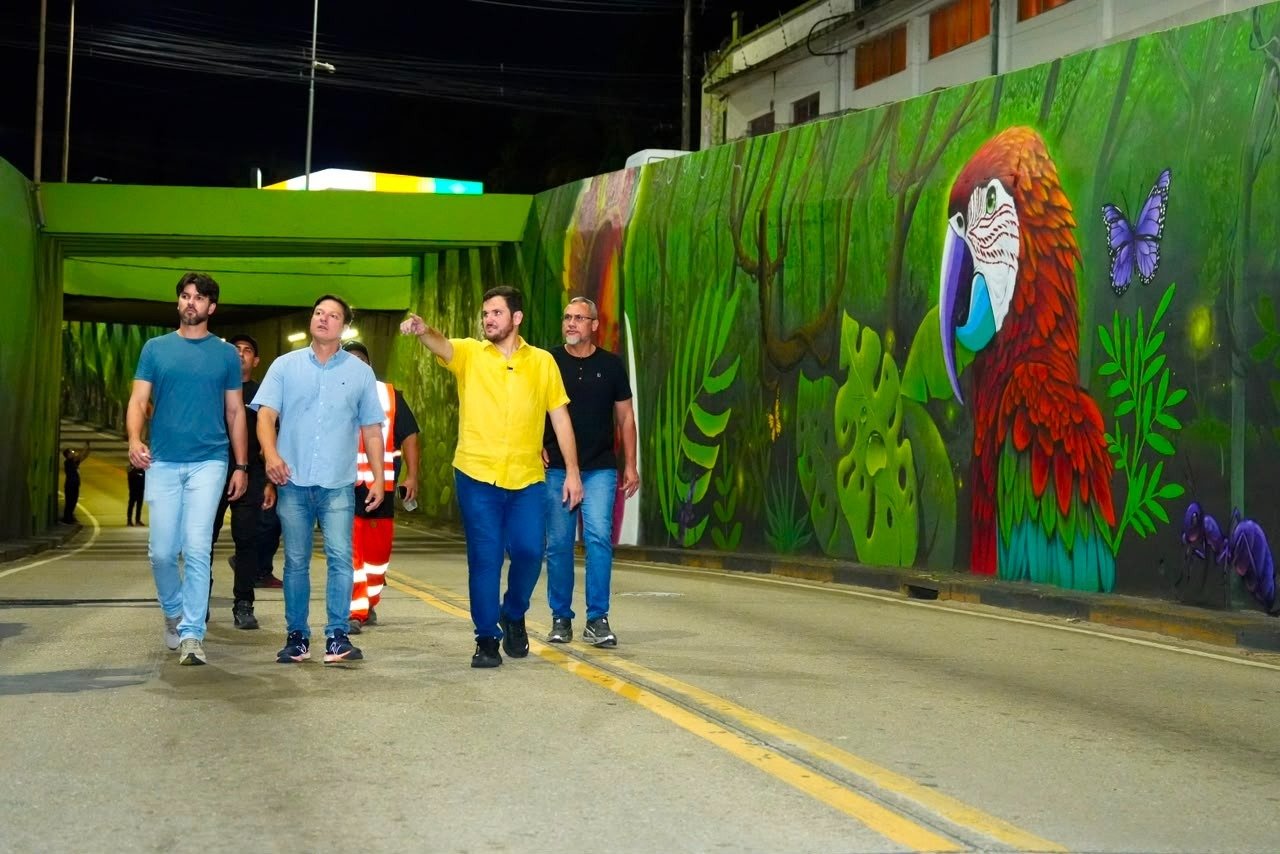 Viaduto Antônio Simões recebe obras entre Aleixo e Adrianópolis, em Manaus